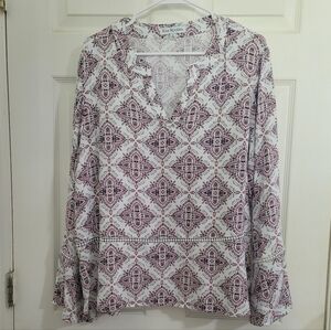 White and Purple Women's Top